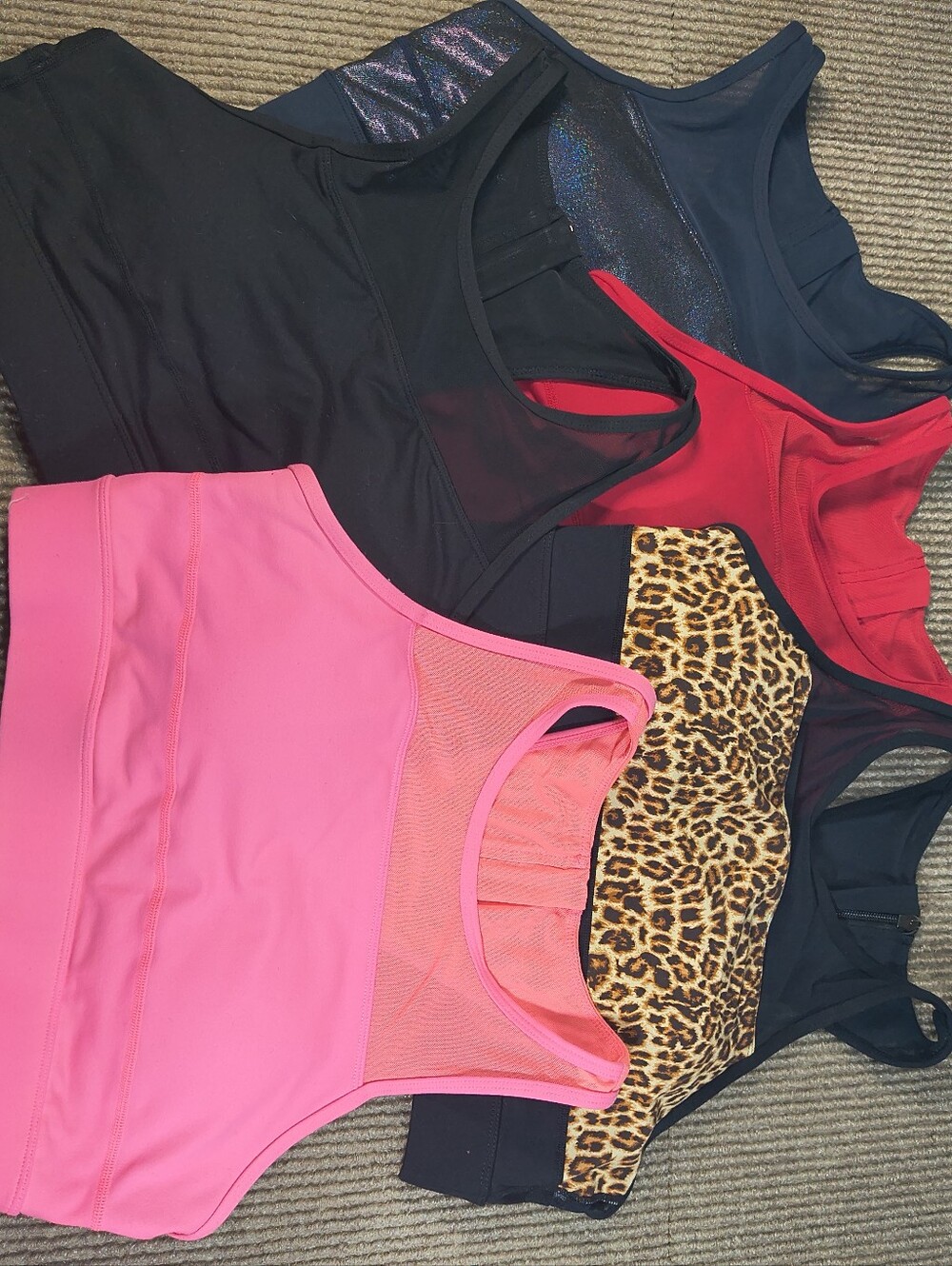 ZYIA One More Rep Zipper With Mesh Set of 5 Sports Bra Size XL Athletic Workout